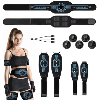 ABS Electric Muscle Stimulate Machine Abdominal Tariner Workout Equipment Portable Stomach Workout Blet for Home Office Fitness