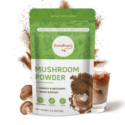 Mushroom Coffee- Mushrooms Supplement Blend Coffee Smoothies - 10 Mushroom Complex plus Cordycepsour Superfood Powder- 6.2Oz (60 Servings)