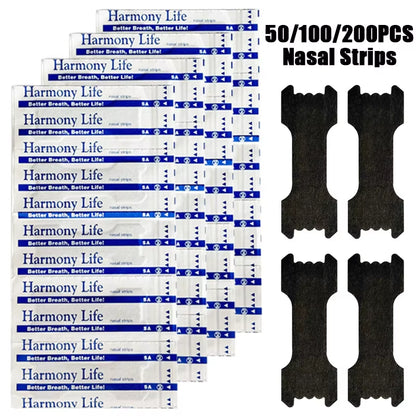 50/100/200PCS Nasal Strips 3-Supports Extra Strength Nose Tape Relief Strips for Better Sleep Non-Invasive anti Snoring Strips