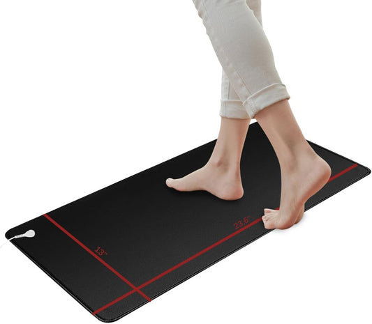 Grounding Mat for Improved Sleep, Reduced Anxiety, Pain, Headache Relief, Health Balance. Grounded Therapy. Connect to Earth While Indoors. Grounding Cord Included. 23.6" X 13"