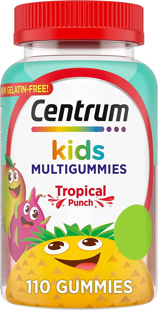 Kids Multivitamin Gummies, Tropical Punch, Made with Natural Flavors, 110 Count, 110 Day Supply