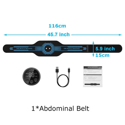 ABS Electric Muscle Stimulate Machine Abdominal Tariner Workout Equipment Portable Stomach Workout Blet for Home Office Fitness